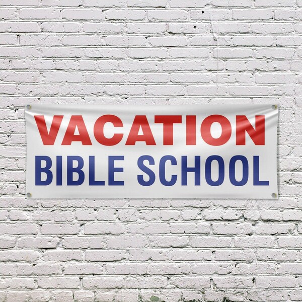 Signmission Vacation Bible School, 18 Inch x 48 Inch, Vinyl Banner - B-30904