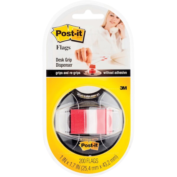 Post-It FLAGS, 1, 200CT, W/DISPNSR, RD PK - MMM680HVRD