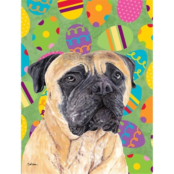 Carolines Treasures 11 x 15 in. Mastiff Easter Eggtravaganza Garden Size Flag - SC9465GF