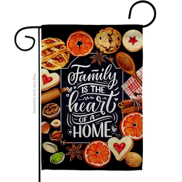 Gardencontrol 13 x 18.5 in. Family is Heart Sweet Life  Double-Sided Decorative Vertical Garden Flags - - GA3907269