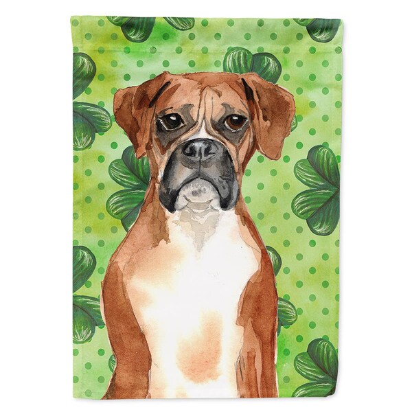 Patioplus Shamrocks Boxer Garden Size Flag - PA2892976