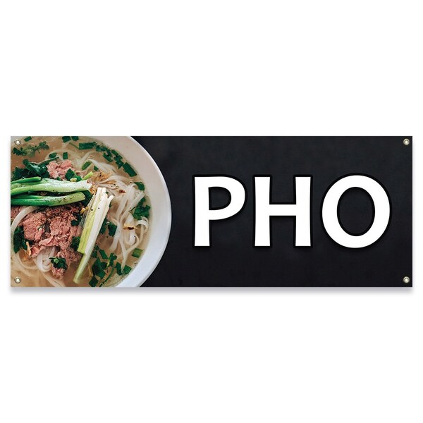 Signmission Pho Banner Concession Stand Food Truck Single Sided - B-30131
