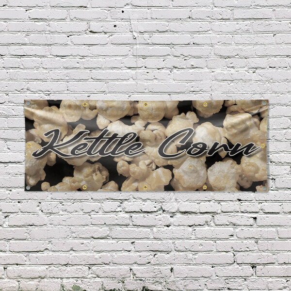 Signmission Kettle Corn, 48 Inch x 120 Inch, Vinyl Banner - B-120-30717