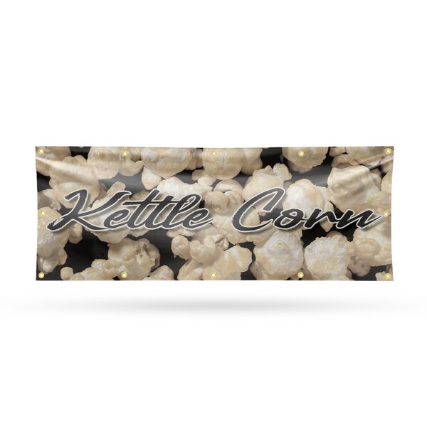 Signmission Kettle Corn, 48 Inch x 120 Inch, Vinyl Banner - B-120-30717