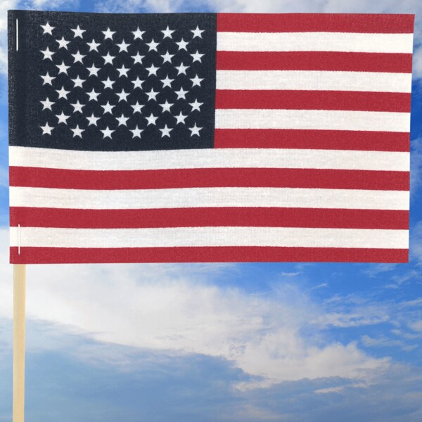 Global Flags Unlimited American Cotton Stick Flag 4"x6" - 205716