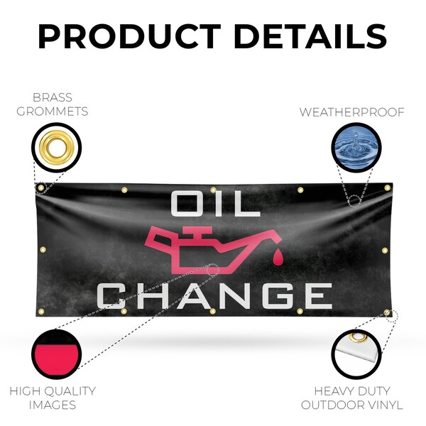 Signmission Oil Change, 48 Inch x 120 Inch, Vinyl Banner - B-120-30769