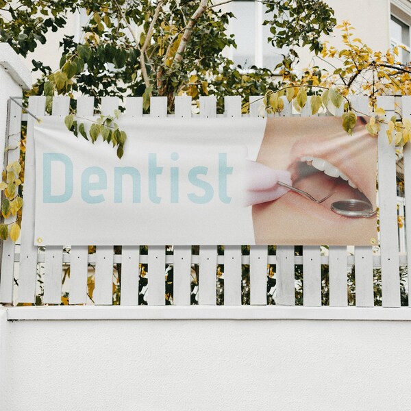 Signmission Dentist, 18 Inch x 48 Inch, Vinyl Banner - B-30540