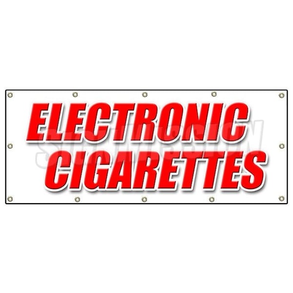Signmission ELECTRONIC CIGARETTES BANNER SIGN hookah pens e-hookahs vape pipes - B-120 ELECTRONIC CIGARETTES