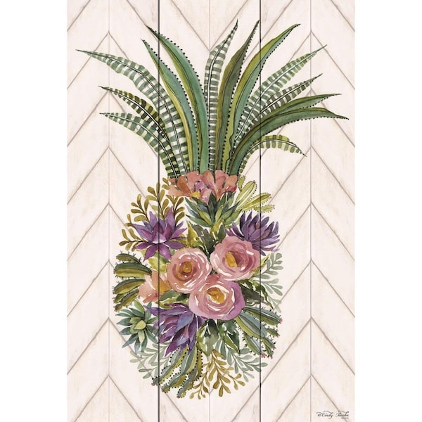 Magnolia Garden Flags 13 x 18 in Floral Pineapple Polyester Garden Flag - M080015