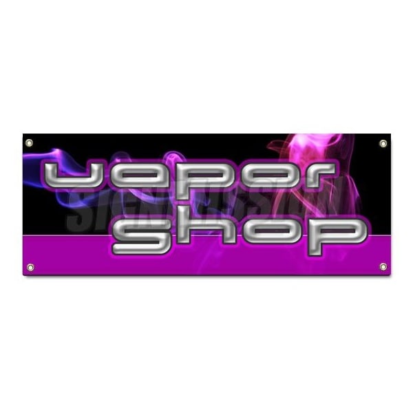 Signmission VAPOR SHOP BANNER SIGN pipes e-liquid flavor concentrates nicotine - B-VAPOR SHOP