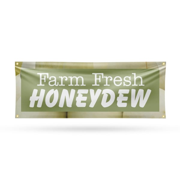 Signmission Farm Fresh Honeydew, 18 Inch x 48 Inch, Vinyl Banner - B-30597