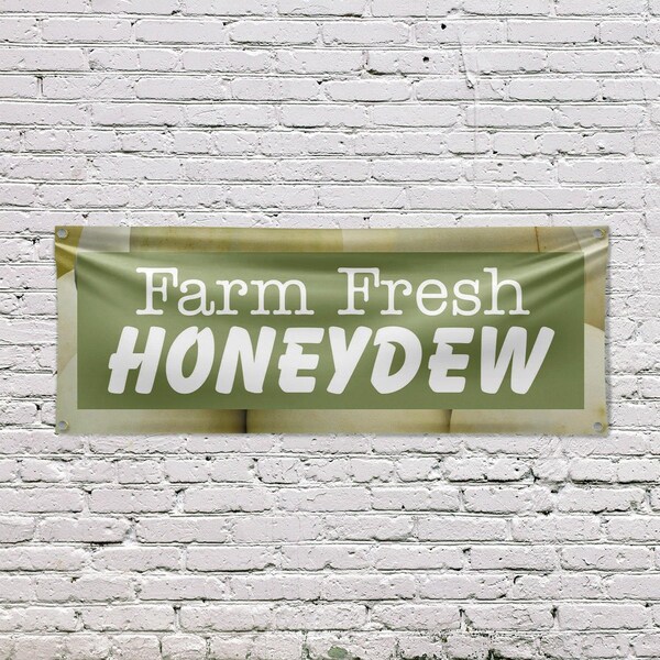 Signmission Farm Fresh Honeydew, 18 Inch x 48 Inch, Vinyl Banner - B-30597