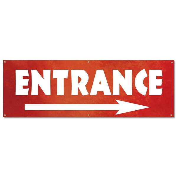 Signmission Entrance, 24 Inch, Banner - B-72-30372