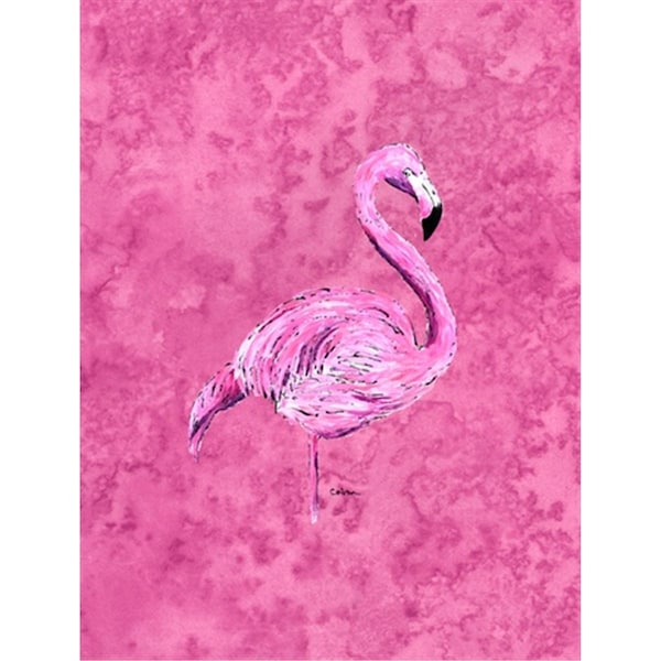 Carolines Treasures 11 x 15 In. Flamingo On Pink Flag- Garden Size - 8875GF