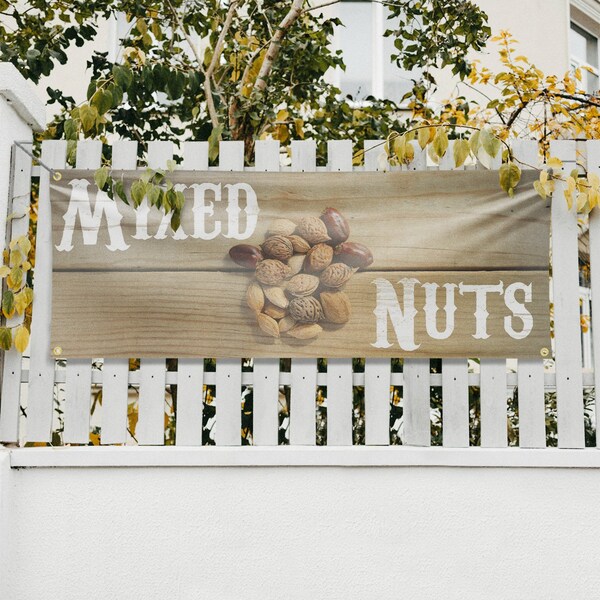 Signmission Mixed Nuts, 18 Inch x 48 Inch, Vinyl Banner - B-30741