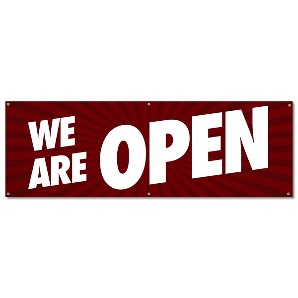 Signmission We Are Open, 24 Inch, Banner - B-72-30431