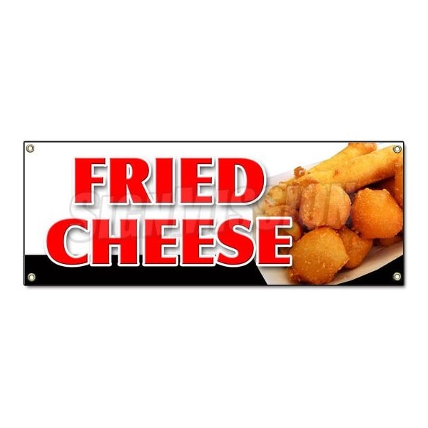 Signmission FRIED CHEESE BANNER SIGN french poutine melted cheddar bacon ranch - B-FRIED CHEESE