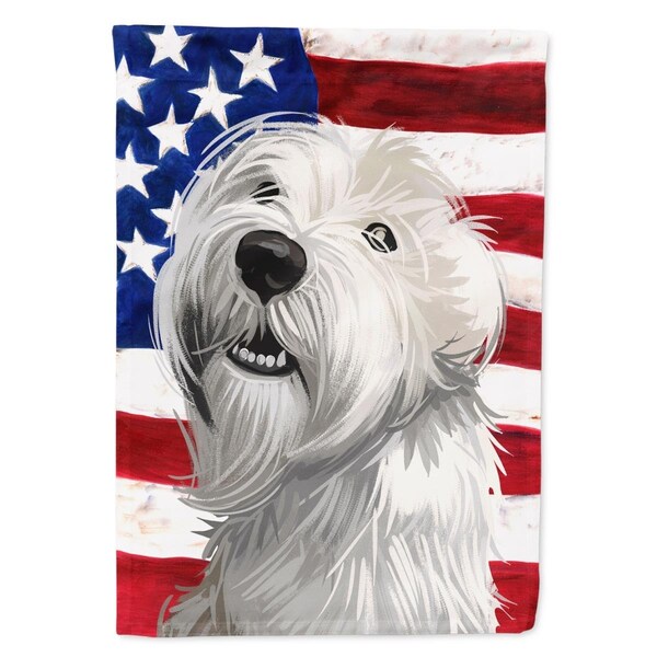 Carolines Treasures Sealyham Terrier American Garden Flag - 11 x 0.01 x 15 in. - CK6697GF