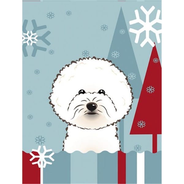 Patioplus Winter Holiday Bichon Frise Flag Garden Size - PA632755