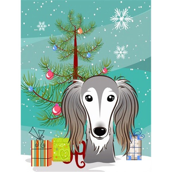 Carolines Treasures Christmas Tree And Saluki Flag Garden Size - BB1601GF