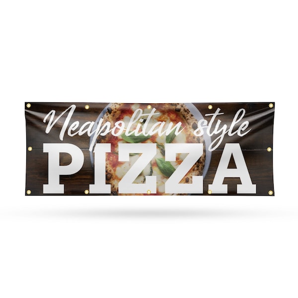 Signmission Neapolitan Pizza, 48 Inch x 120 Inch, Vinyl Banner - B-120-30749