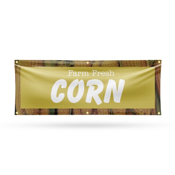 Signmission Farm Fresh Corn, 24 Inch x 72 Inch, Vinyl Banner - B-72-30589