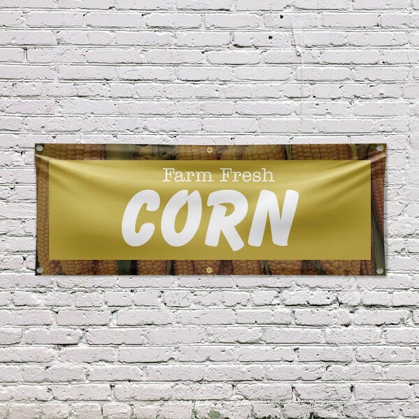 Signmission Farm Fresh Corn, 24 Inch x 72 Inch, Vinyl Banner - B-72-30589