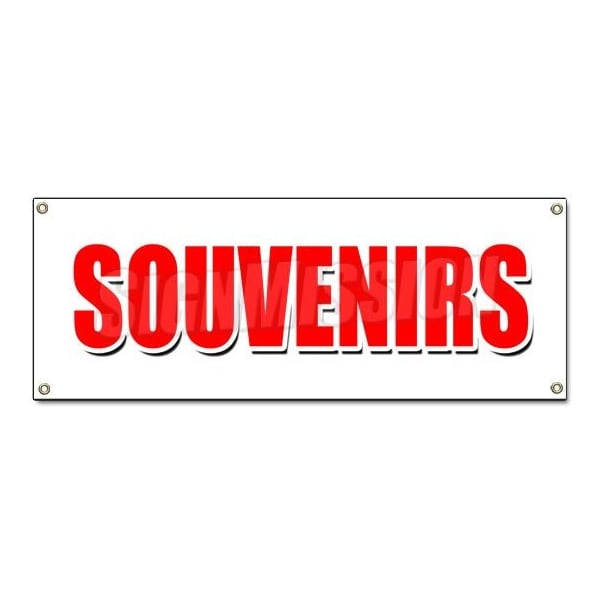 Signmission SOUVENIRS BANNER SIGN memories discount gifts tourist visit we ship - B-SOUVENIRS
