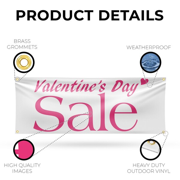 Signmission Valentines Day Sale, 18 Inch x 48 Inch, Vinyl Banner - B-30905