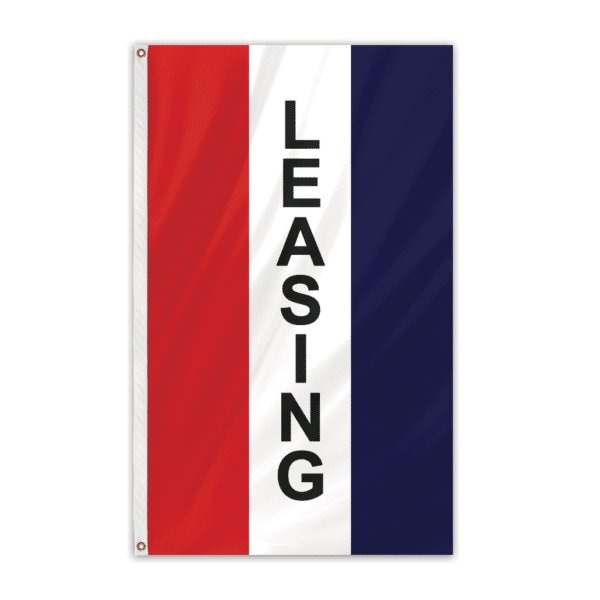 Global Flags Unlimited Leasing Message Flag 3'x5' Vertical Flag - 204623