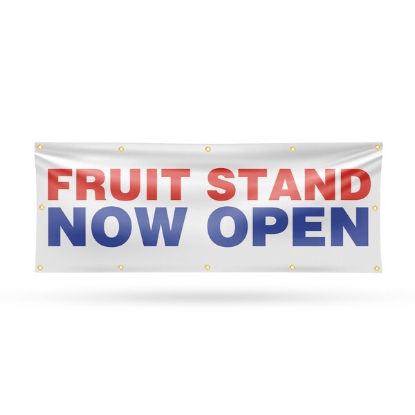 Signmission Fruit Stand Now Open, 48 Inch x 120 Inch, Vinyl Banner - B-120-30664