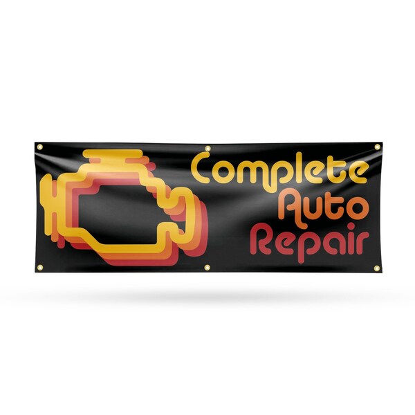 Signmission Complete Auto Repair, 24 Inch x 72 Inch, Vinyl Banner - B-72-30524