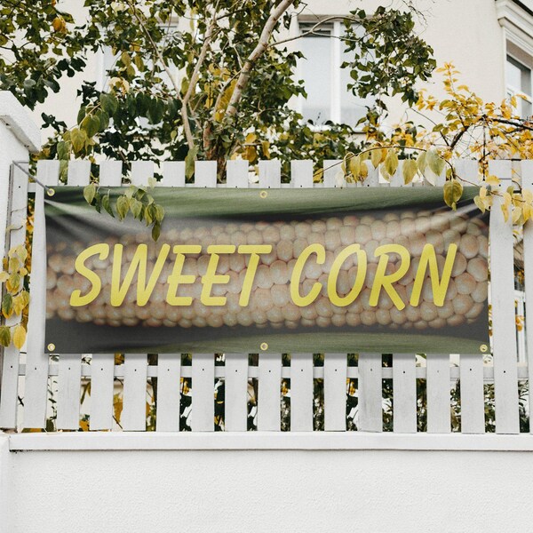Signmission Sweet Corn, 24 Inch x 72 Inch, Vinyl Banner - B-72-30876