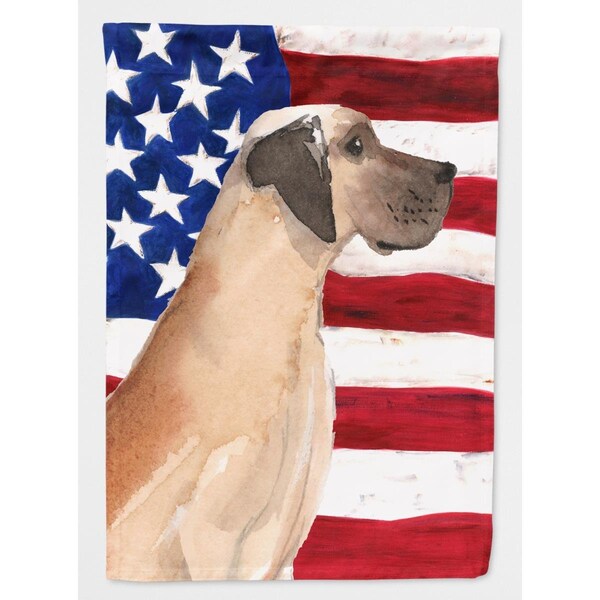 Patioplus Fawn Natural Great Dane Patriotic Flag - Garden Size - PA2551604