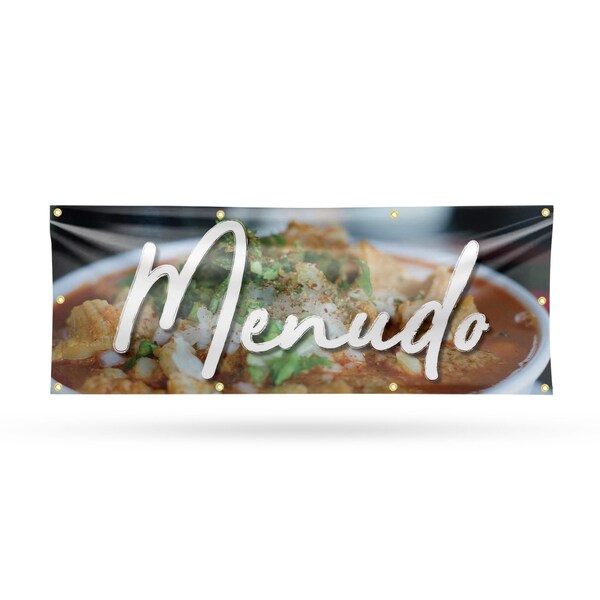 Signmission Menudo, 36 Inch x 96 Inch, Vinyl Banner - B-96-30737