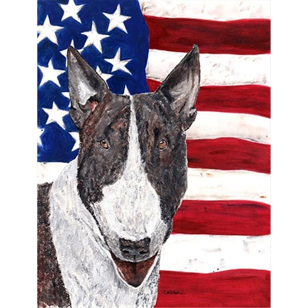 Patioplus Bull Terrier USA American Flag Flag Garden Size - PA245846