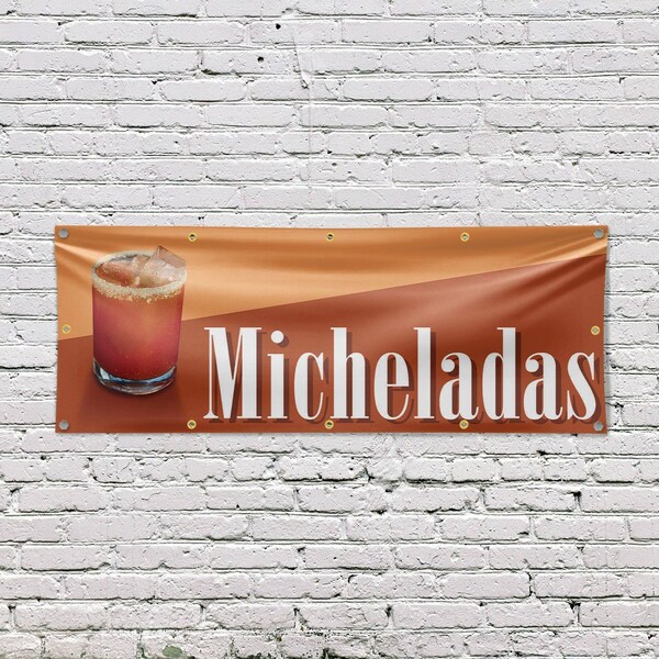 Signmission Micheladas, 48 Inch x 120 Inch, Vinyl Banner - B-120-30739