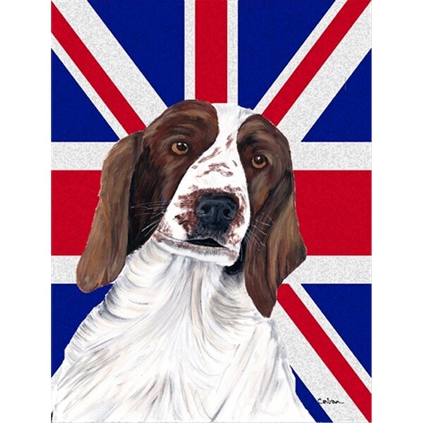 Patioplus Springer Spaniel With English Union Jack British Flag Flag Garden Size - PA247009