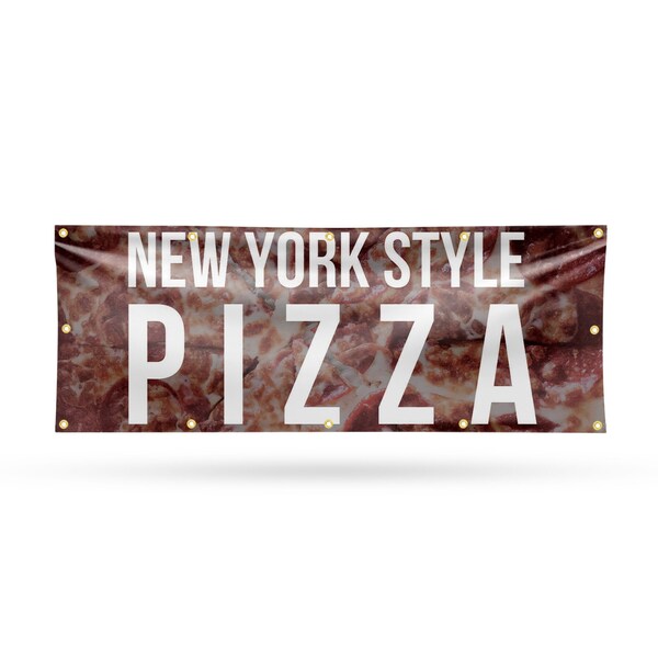 Signmission New York Pizza, 48 Inch x 120 Inch, Vinyl Banner - B-120-30753