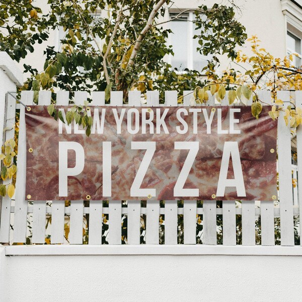 Signmission New York Pizza, 48 Inch x 120 Inch, Vinyl Banner - B-120-30753