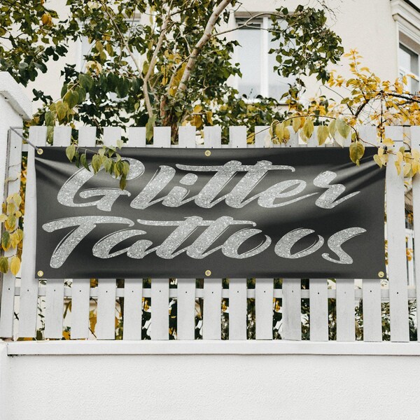 Signmission Glitter Tattoos, 24 Inch x 72 Inch, Vinyl Banner - B-72-30670