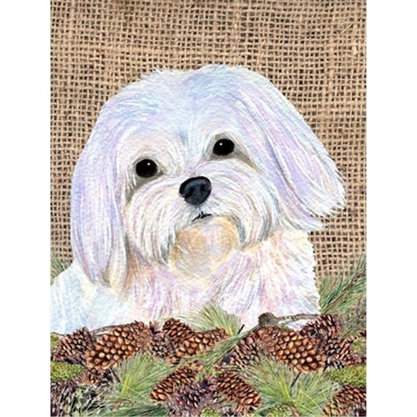 Patioplus 11 x 15 in. Maltese Garden Size Flag - PA251938
