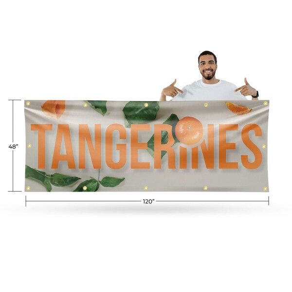 Signmission Tangerines, 48 Inch x 120 Inch, Vinyl Banner - B-120-30878