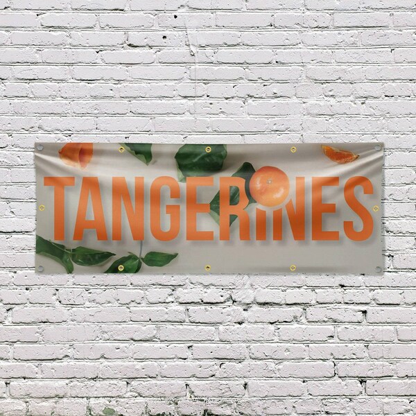 Signmission Tangerines, 48 Inch x 120 Inch, Vinyl Banner - B-120-30878