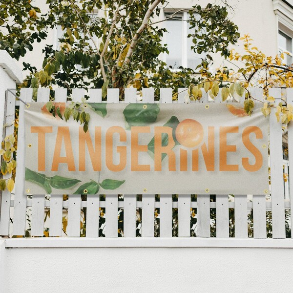 Signmission Tangerines, 48 Inch x 120 Inch, Vinyl Banner - B-120-30878