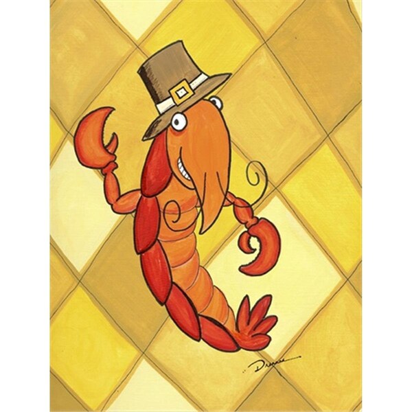 Carolines Treasures 11 x 15 in. Crawfish Thanksgiving Flag Garden Size - LD6160GF