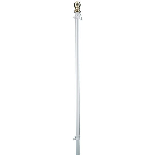 Annin Flagmakers 2-Piece Spinning Pole, Aluminum, Silver - 162