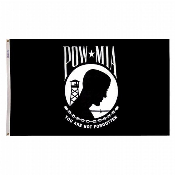 Annin Flagmakers 5 ft. x 8 ft. Double Sided Nylon-Glo POW-MIA Flag - 378998