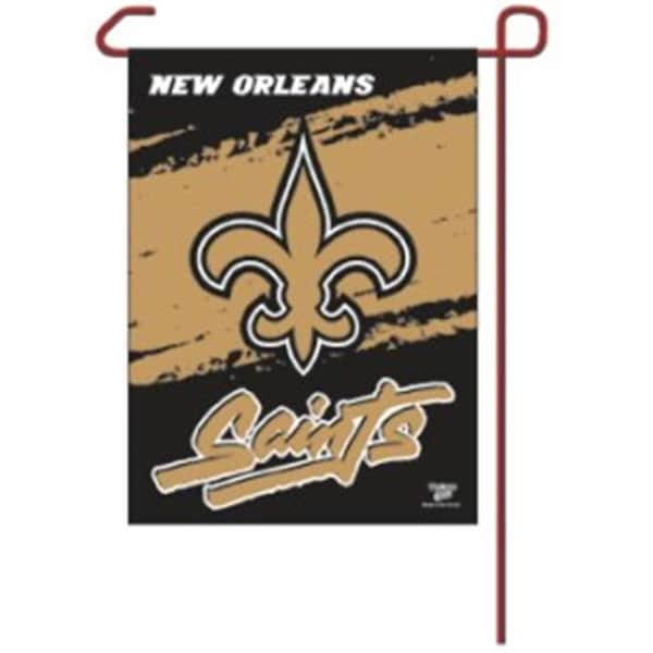 Caseys New Orleans Saints Flag 12x18 Garden Style 2 Sided - 3208508375