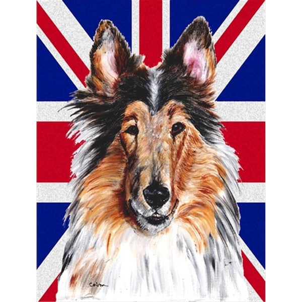 Patioplus Collie With English Union Jack British Flag Flag Garden Size - PA631603